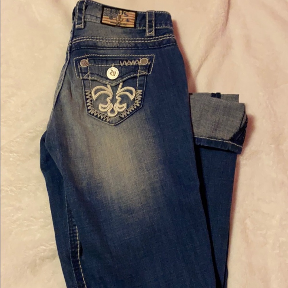 LBJC Denim False Ripped Jeans